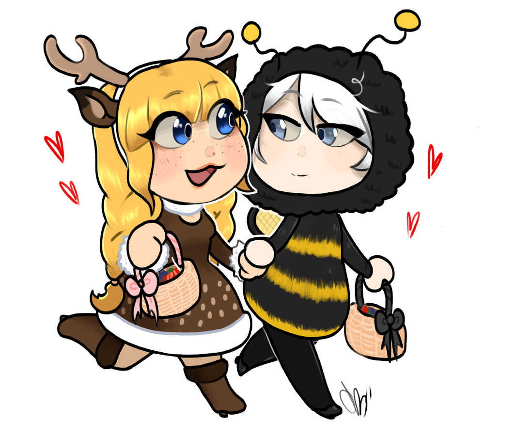 Oretta and Benora Halloween (@garblemeat - Twitter)