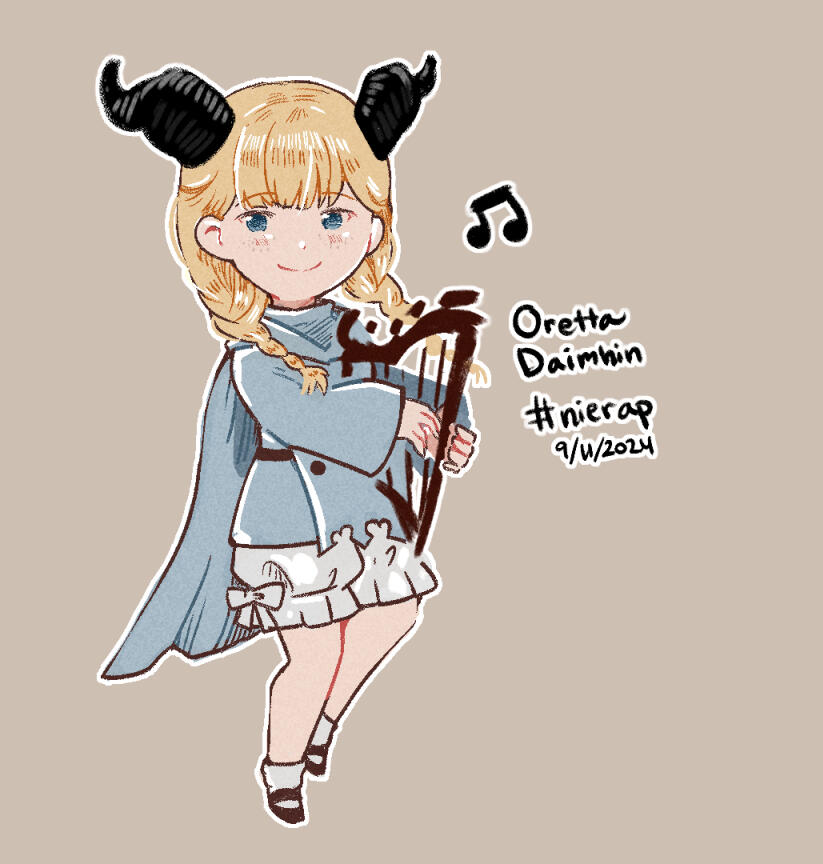 Oretta at the NieR Art Party (@anecdotestars on Twitter)